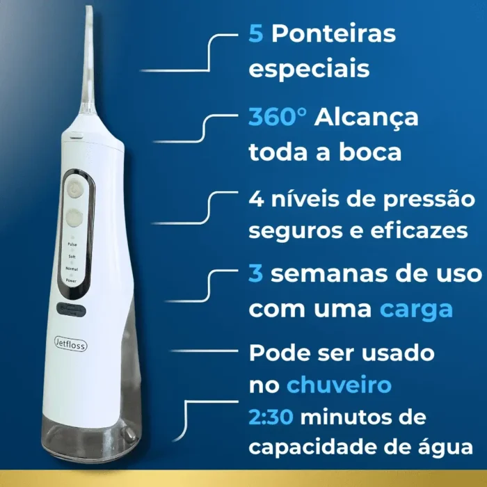 Irrigador dental Jetfloss ultra, caracteristicas