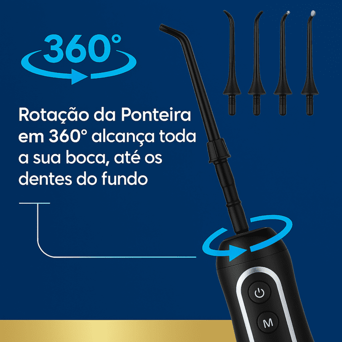 Irrigador Oral Jetfloss Preto - Imagem 6