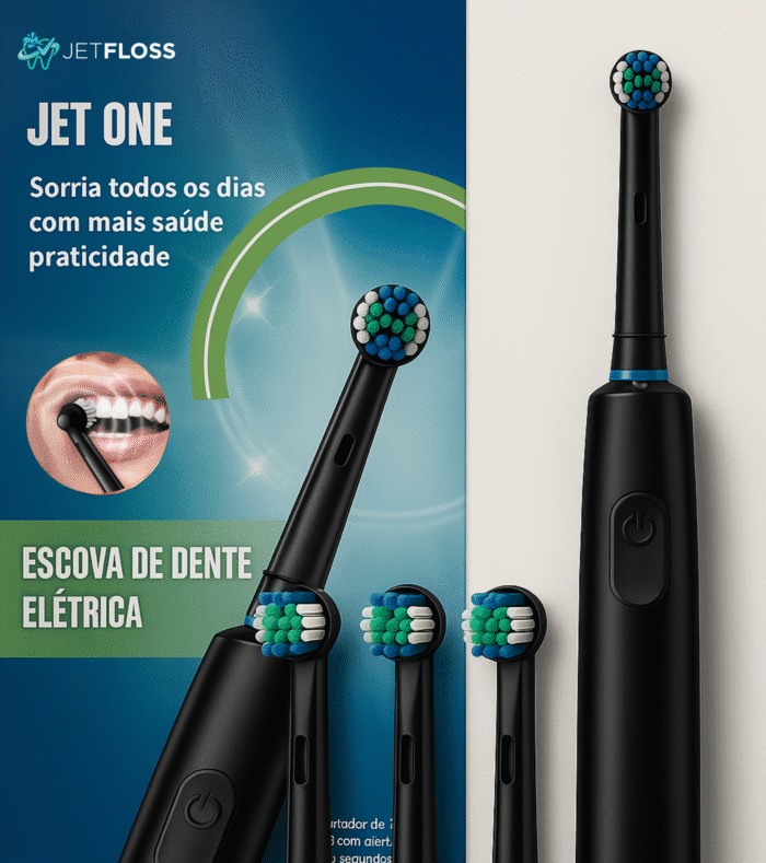 Escova de Dente Elétrica JET ONE [LANÇAMENTO JETFLOSS] - Imagem 1