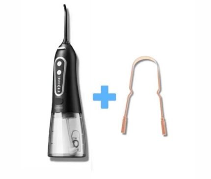 Irrigador Dental Jetfloss Preto + Raspador De Língua