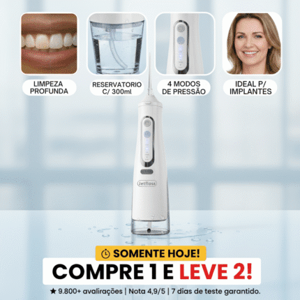 Acesso Antecipado Compre 1 Leve 2 - Irrigador Dental JetFloss Ultra